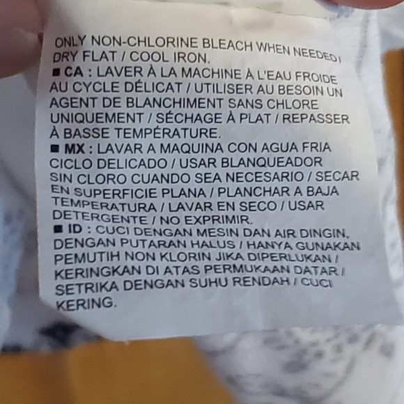 🛑 Old Navy XXL SS Split Neck White Print Blouse 🚔 - Picture 10 of 14